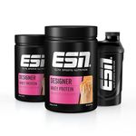 ESN Designer Whey Protein Powder, Cinnamon Cereal, 2 x 908 g + Free Shaker