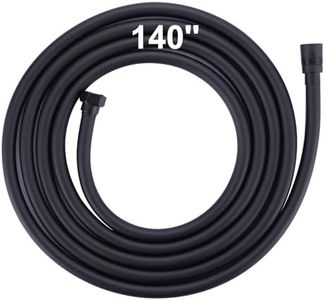 Aleasha Shower Hose Extra Long, 140 Inches PVC Shower Hose Replacement for Bathing Toilet Cleaning Dogs Bathroom Bathing, Matte Black Long Shower Hose