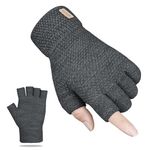 SUTIYO Fingerless Gloves Winter Gloves for Men and Women Warm Half Finger Gloves Knitted Soft Lining for Driving Writing (Dark Gray)