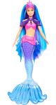 Mermaid Barbie 'Malibu' Doll with Seahorse Pet and Accessories, Mermaid Toys with Interchangeable Fins, HHG52