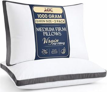 Lux Decor Collection Gusseted Pillows - Set of 2 Queen Size Pillows - Comfortable Breathable Bed Pillows for Sleeping - Side, Back and Stomach Sleepers (Grey Gussets, 18x26)