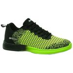 Pyramid Men's Path Lite Seamless Mesh Bowling Shoes, Black/Voltage Lime, 10.5