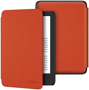 Ayotu Lightweight Case for All-New 6" Kindle 11th Generation 2022 Released, Waterproof Durable Cover with Auto Wake/Sleep, Only fit 6" Basic Kindle 2022,Orange