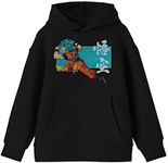 Bioworld Dragon Ball Super Super Saiyan God Goku Boy's Black Sweatshirt-XS