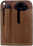 1791 EDC Pouch, Everyday Carry Pocket Organizer fits Knives, Multitools, Small Tools, Flashlight. American Leather. EDC Pocket Knife Sheath. EDC Pouch Carrier - Brown