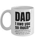 Birthday Gift for dads, Fathers Day Mugs from Daughter Son, Dad i You so Much, Funny Coffee Mug Tea Cup, Christmas Present - wm3284