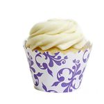 Dress My Cupcake Lavender Filigree Cupcake Wrappers, Set of 12