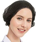 ProtectX 100-Pack Black Disposable Hair Nets, Elastic Head Cover, Bouffant Caps, Sanitation Head Cover for Food Service, Spa Men & Women - 24 inch