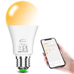 SOBROVO LED Light Bulb - Compatible with Alexa,13W Warm White-White 2700K-6000K 130W Equivalent E27 Smart Bluetooth Remote Control Light Bulbs, Energy Saving,Timer,APP Control,Indoor Lighting(1Pack)