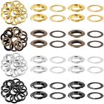 Glarks 32Pcs 25MM 4 Colors Metal Thickened Grommet Eyelets with Washers Kit for Leather, Tarp, Canvas