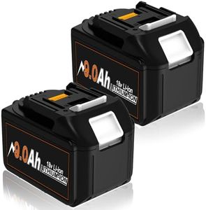 ARVEDY 2 Pack 18V 9.0Ah Battery Replacement for Makita 18v Battery, 18 Volt Li-ion Battery with LED Indicator Suitable for Makita tool models Bl1860B-2 LXT BL1860 BL1850 BL1850B BL1840 BL1840B LXT-400