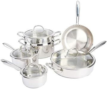 Gibson 126379.10 The Kenmore Devon Stainless Steel Cookware Set, 10-Piece