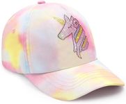 WAWSAM Kids Baseball Hat Unicorn Girls Baseball Cap Toddler Trucker Hat Girls Hats for Kids Ages 4-8, Tie-dye Unicorn, 3-8 Years