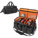 Trunab DJ Cable File Bag with Detachable Padded Bottom and Dividers, Travel Gig Bag for Professional DJ Gear, Musical Instrument and Accessories - Patented Design