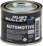 RUST BULLET Automotive Rust Inhibitor Paint 4 oz - Rust Preventive Protective Coating - UV Resistant Metal Protecting Paint - 1/4 Pint Auto Anti Rust Touch Up Paint - Metallic Gray