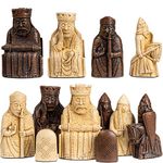 Isle Of Lewis Chess Set - Stone Resin - 2.75 Inch King - 4 Queen Edition