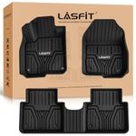 LASFIT Floor Mats for Honda CR-V 2017-2022 (Include Hybrid), Non-Slip All-Weather Protection Honda CRV Floor Liner, Custom TPE Odorless CRV Car Accessories, 5+ Years Lifespan, 1st & 2nd Row Black Set