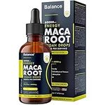 Maca Root Supplement Liquid Drops - High Strength of 60,000mg per 60ml Bottle at 4X Concentration - Vegan - 2 Month Supply of Premium Maca Root Extract - 60 Servings - Made in UK by Balance