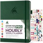 Clever Fox Planner PRO Schedule – Undated Weekly & Monthly Life Planner with Time Slots, Appointment Book & Daily Organizer, A4 (Forest Green)