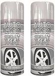 HitlineUK 2 x 400ml Silver Spray Paint, Alloy Wheel Paint - Silver Alloy Paint- Refurbish & Restore Car Alloy - Matt Finish Interior Exterior Application