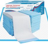 BIGGMED Tear-Resistant Incontinence Bed Pads 40'' x 36'' 125 Gram Heavy Duty (25 Count) Disposable Underpads Chucks Pads for Adults, Kids & Elderly | Protection Pads for Bed, Sofa, and Chair