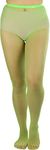 ToBeInStyle Women's Fishnet Full Footed Panty Hose Tights Hosiery - Queen Size - NEON GREEN