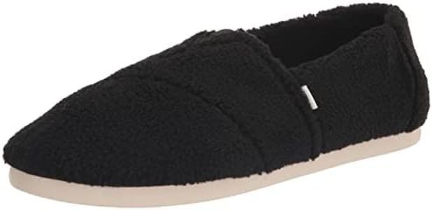 TOMS Men's Alpargata 3.0 Loafer Flat, Black Faux Shearling, 11