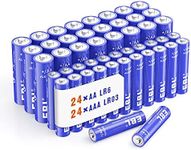 EBL 48 Counts AA Batteries and AAA Batteries Combo Pack - High Capacity 24 Double A and 24 Triple A Batteries 1.5V High Performance Alkaline Battery with Longer Year Shelf Life