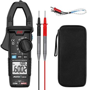 Digital Clamp Meter,MESTEK Clamp Multimeter Voltmeter Tester Amp Volt Meter, Auto-ranging NCV True RMS 6000 Counts, Measures AC DC Current Voltage Resistance Capacitance Temperature Diodes Continuity