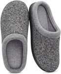 HomeTop Women's Knit Memory Foam Slippers Warm Soft House Shoes with Anti-slip Sole (11-12 M US, Space Black)