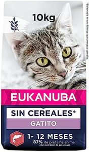 EUKANUBA Grain Free Alimento Seco para Gatitos en Crecimiento, Alimento Seco Premium Rico en Salmón para Gatitos, 10 kg