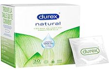 Durex Natural – 30 Fine and Lubricated Water Based Condoms