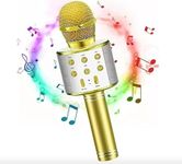 VRJTEC Advanced Handheld Wireless Karaoke Microphone, Multi-Function Bluetooth Singing Mic with Speaker, Compatible with All Smartphones | Colorful Design