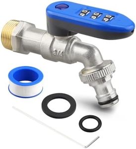 Upgraded Outdoor Faucet Lock System, Gate Valve LockoutDevice, One-Piece Design, Brass Material, Blue Handle
