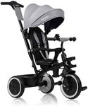 Lionelo Berry 2in1 Tricycle Stroller Trike for Kids from 1 year old to 25 kg 360° Rotating Seat, Adjustable Parent Steering Handle, Grows with Child, Free-Wheel with Footrest Mode, Canopy & Cup Holder