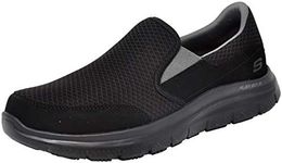 Skechers Men's Flex Advantage Slip Resistant Sr Mcallen Slip on, Black/Charcoal, 13 M US