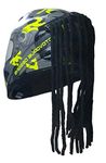 Grip-On Polyester MOT Motohuntz Universal Design Predator Dreadlocks/Add-On Hair Attachment for Rider Helmet, Black and Neon