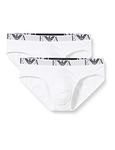 Emporio Armani Men's 111321cc715 Boxer Briefs, White - WeiÃŸ (Bianco 04710), L UK