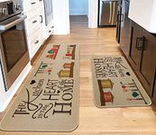 ZKZNsmart Kitchen Mats Set Of 2 Non-Slip Washable Kitchen Floor Rugs With Rubber Backing Holiday Party-Profile Doormat For Home Kitchen, Rectangular