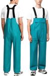 Niruoxn Waterproof Workwear Bib Rain Pants for Men Women Packable Rain Gear Outdoor Fishing Hiking Overalls Blue Green