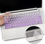 2Pcs Keyboard Cover for 2020 Lenovo Flex 5 14" 2-in-1 Laptop / Idepad S540 14 inch / IdeaPad Flex 5 14 inch, Ultra Thin Silicone Protector Skin for 2020 Lenovo Flex 5 14（OPurple+Clear）…