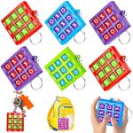 16 Pcs Tic Tac Toe Keychains Birthday Party Favor Goodie Bags Stuffers for Kids 4-8 8-12 Boy Girl Teen Treasure Chest Box School Classroom Return Gifts Prizes Reward Goody Hallowmas Pinata Filler Bulk