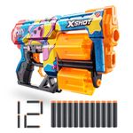 XShot Skins Dread Blaster - Poppy Playtime (Kissy) by ZURU with 12 Darts, Rotating Double Barrel, Air Pocket Dart Technology, Toy Foam Blaster for Kids, Teens and Adults