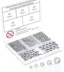 LUPANTER 170 Pcs Metric Hex Nuts Assortment Kit, M3 M4 M5 M6 M8 Stainless Assorted Hex Nuts Set for Screw Bolt