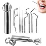 Gyanadh 7 Pcs Teeth Cleaning Tool Toothpicks Dental Tools Teeth Braces Cleaner Tooth Stains Remover Digging Adult Picking Dental Hygiene Kit