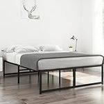 BedStory King Bed Frame, 16 Inch King Size Bed Frame, Metal Platform Bed Frame King, Mattress Base de lit King, Bed Base No Box Spring Needed, Heavy Duty BedFrame with Large Storage, Easy Assembly