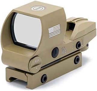 Daggter Defense-Veteran Owned DD119 Battle Flag Edition red dot Sight, Reflex Sight. Red and Green reticles. Mil-spec 1913 Rail only (Not for Pistols) (Tan)