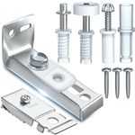 Bifold Door Hardware Repair Kit - 1 Pack Bi-fold Sliding Closet Doors Replacement Parts Include Top & Bottom Bracket, 3/8" Pivot, 7/8" Guides Wheel, for Folding Pocket Door Accordion Door Barn Door