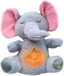 Musical Plush That Breathes to Soothe Children, with Built-in Light (Elephant)