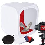 Light Box Photography 90x90cm 35'' Portable Photo Studio with 4 Background, Light Box Shooting Tent for Photo Studio Product Shooting